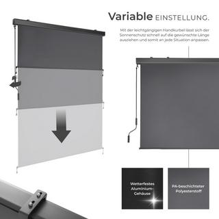 Tectake Senkrechtmarkise Eloise verschiedene Größen UV-beständig und wasserabweisend  