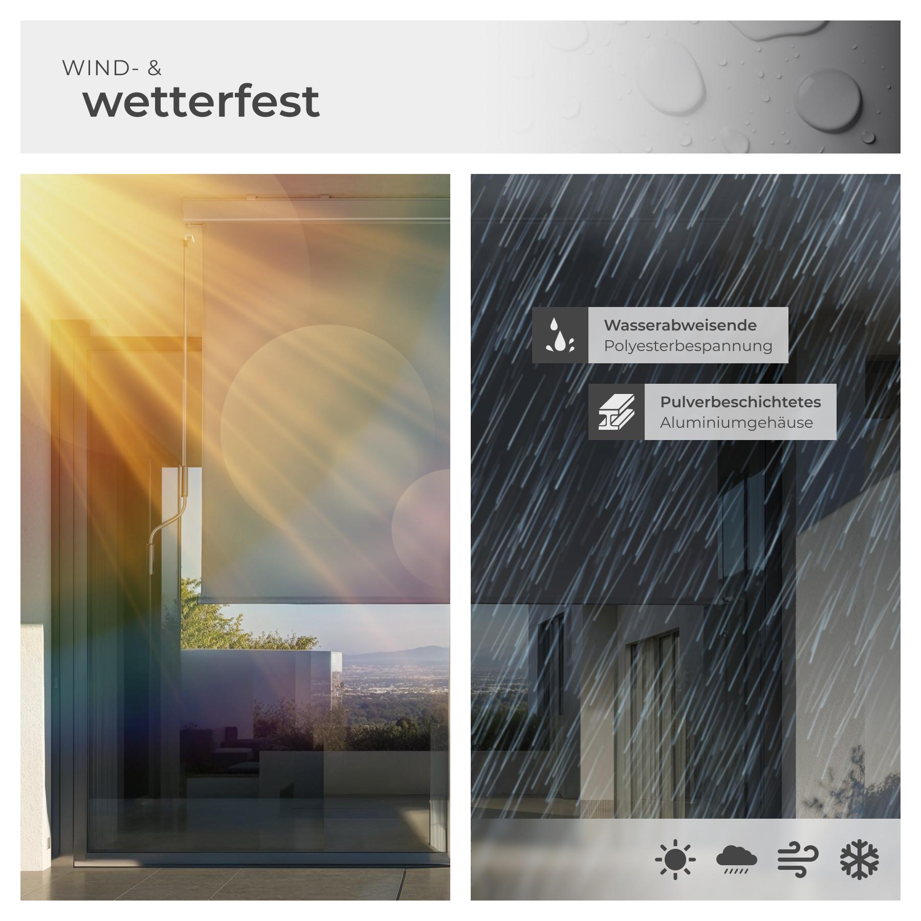 Tectake Senkrechtmarkise Eloise verschiedene Größen UV-beständig und wasserabweisend  
