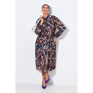 Ulla Popken Hemdblusen Midikleid Hemdkragen Langarm Taschen  