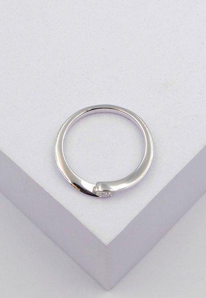 MUAU Schmuck  Bague Solitaire Diamant 0.10ct. or blanc 750 