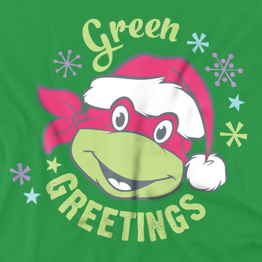 TEENAGE MUTANT NINJA TURTLE  Green Greetings For Christmas Maglietta 