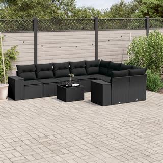 VidaXL set divano da giardino Polirattan  