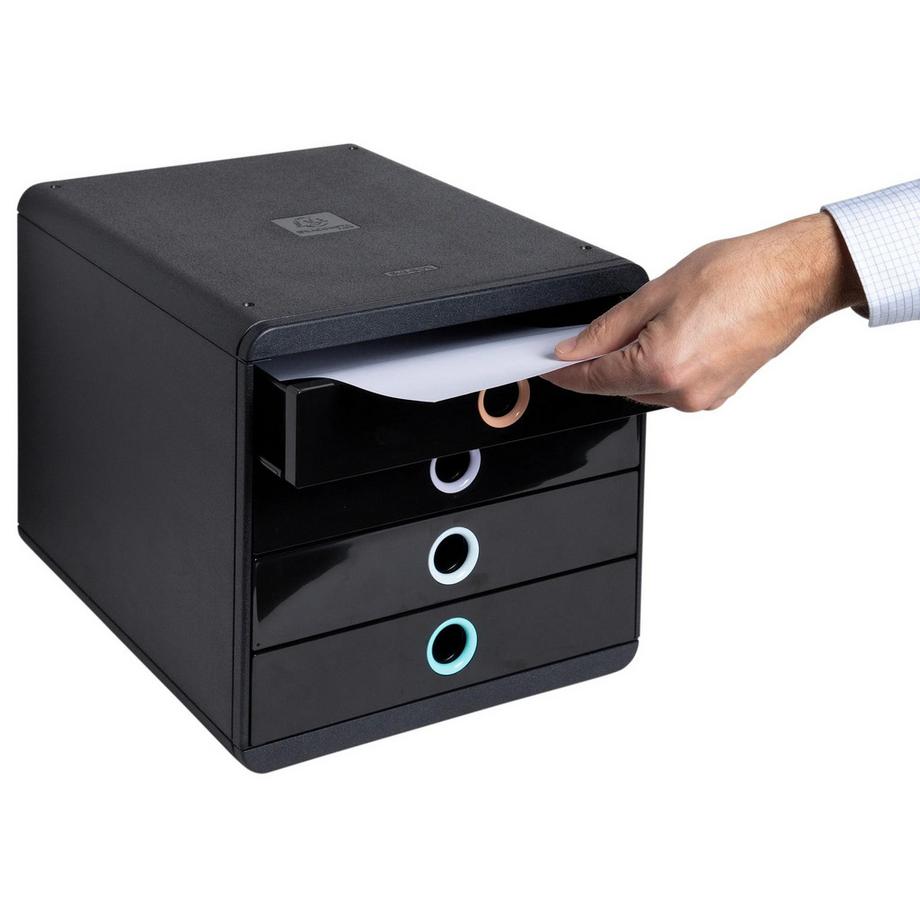 Exacompta Cassettiera Pop-Box 4 cassetti Aquarel  