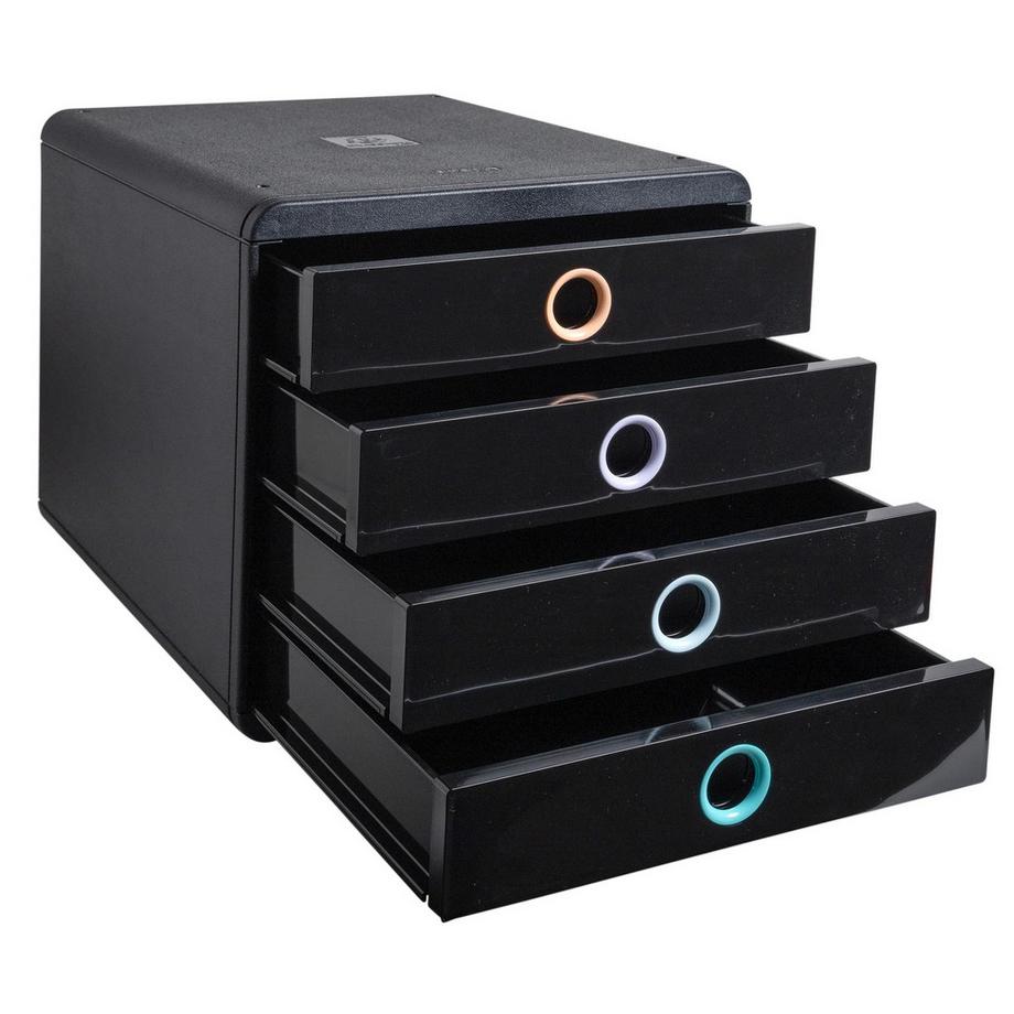 Exacompta Cassettiera Pop-Box 4 cassetti Aquarel  