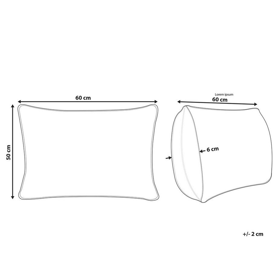 Beliani Aneto Cuscino in Cotone  
