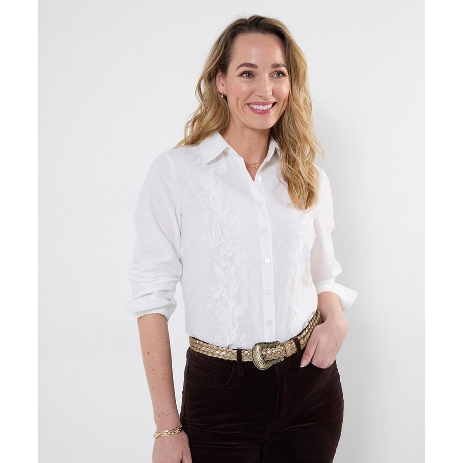 Chemise à Col Brodée Isabella