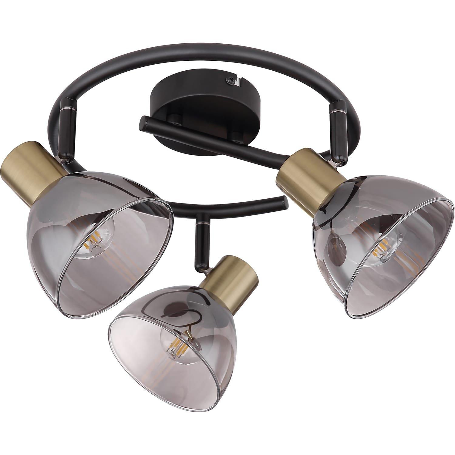 mutoni Projecteur Jay métal noir 3xE14  