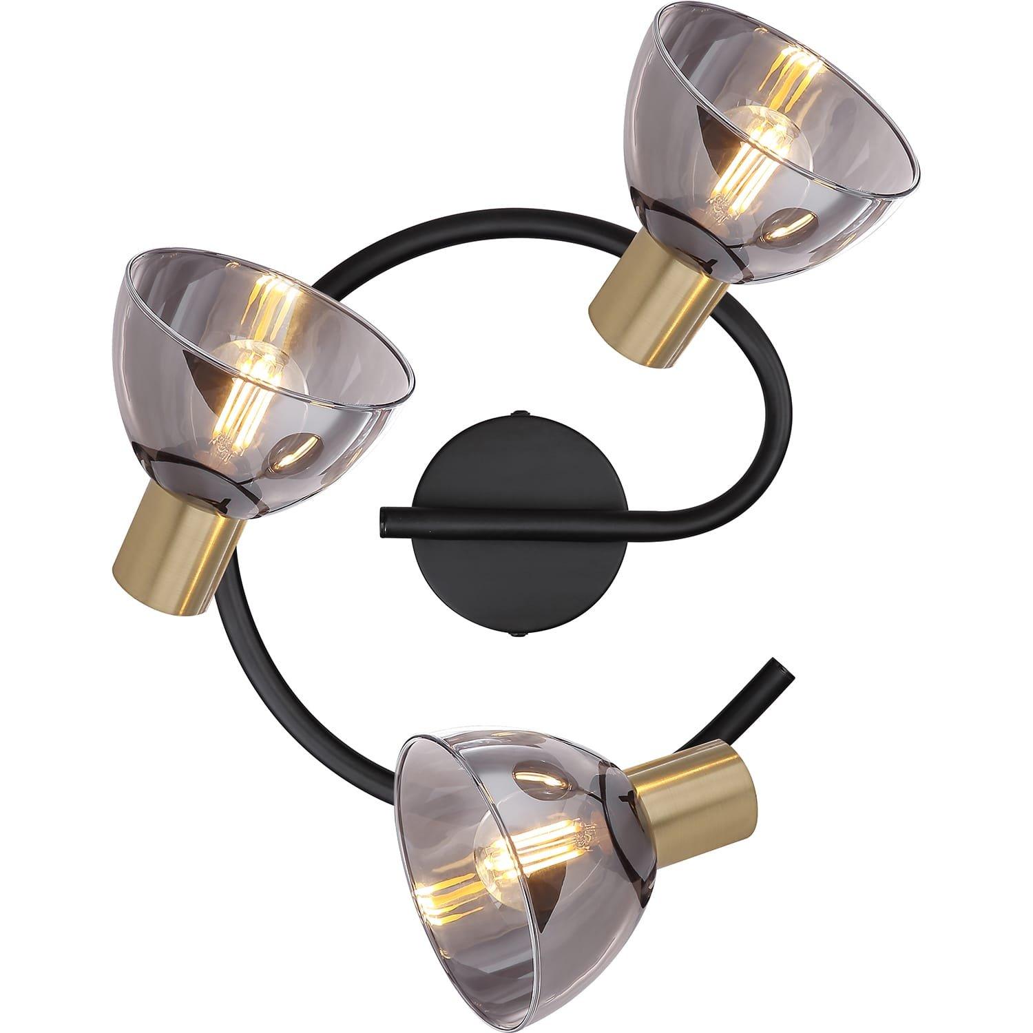 mutoni Projecteur Jay métal noir 3xE14  