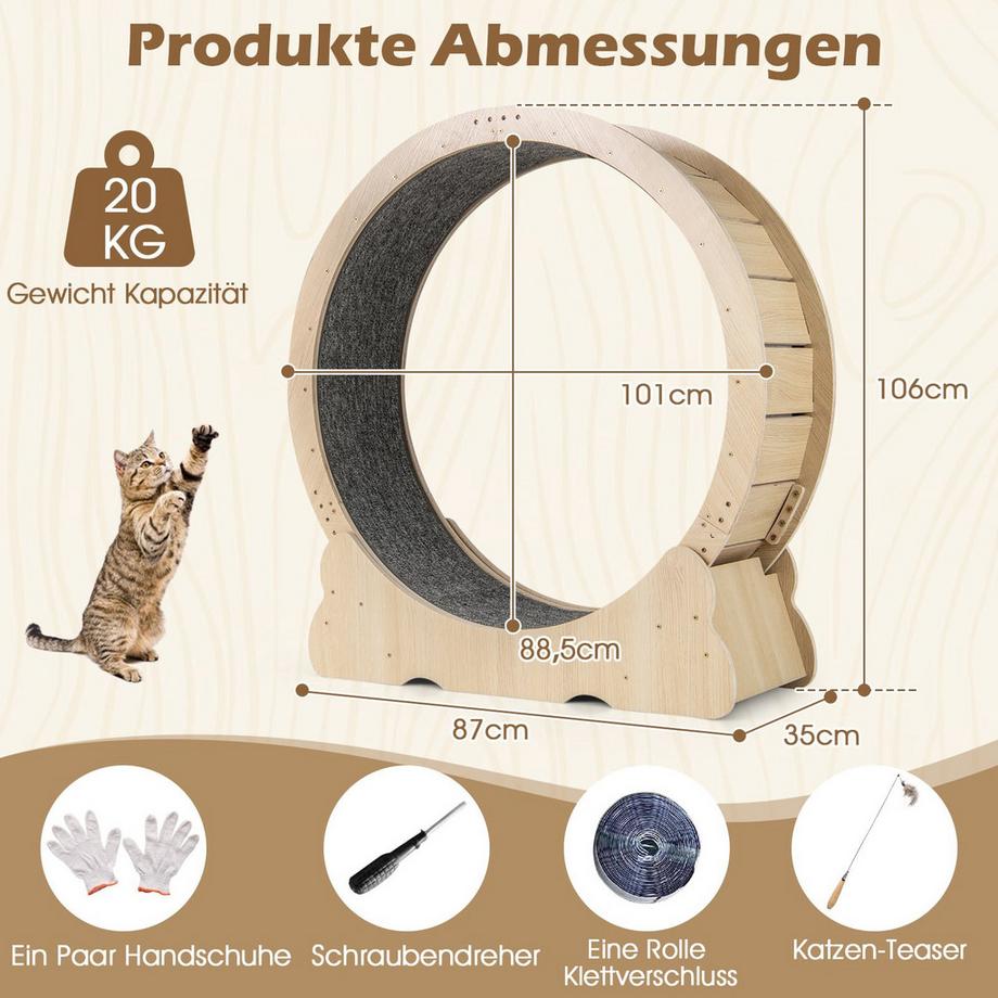 Northix  Roue d'exercice pour chat, silencieuse et sécurisée 