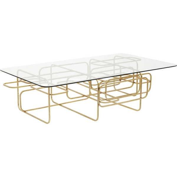 KARE Design Couchtisch Meander Gold 140x80cm  