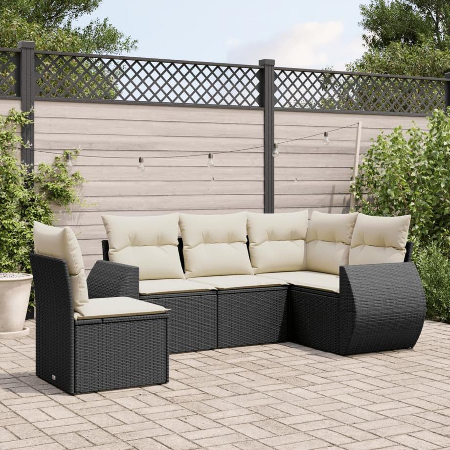 VidaXL set divano da giardino Polirattan  
