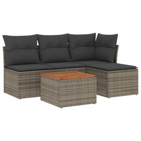 VidaXL set divano da giardino Polirattan  