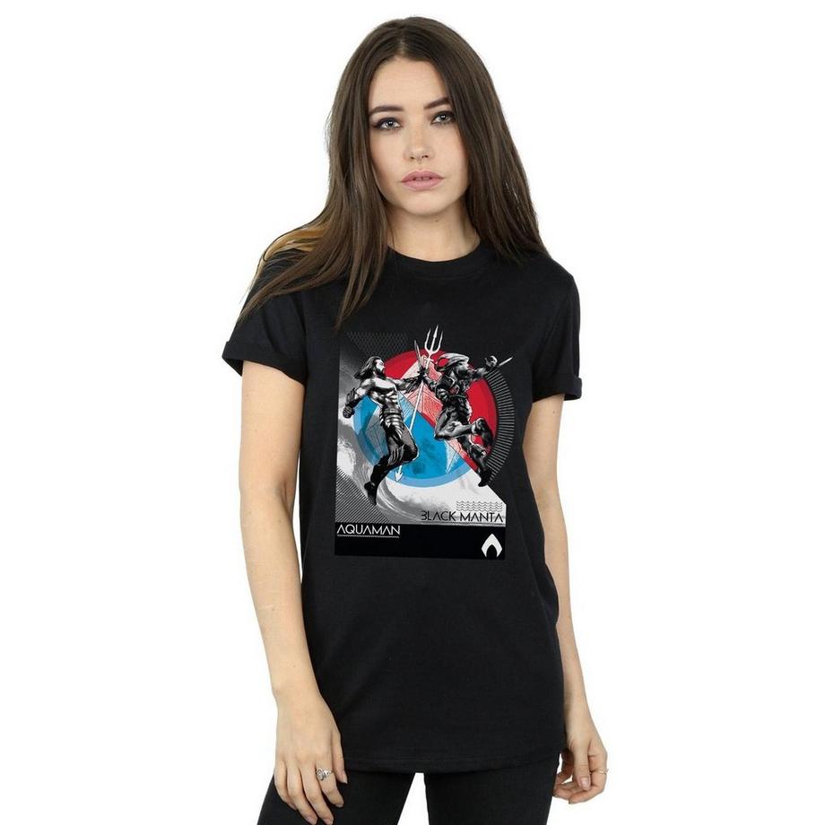 DC COMICS Aquaman Black Manta T-Shirt Stampata  