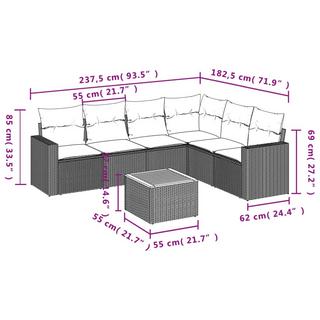 VidaXL Garten sofagarnitur poly-rattan  