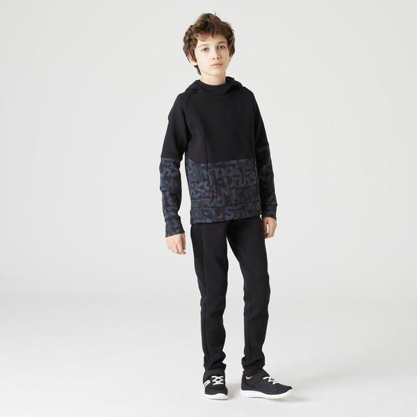 DOMYOS  Pantalon de jogging enfant coton respirant - 900 noir 