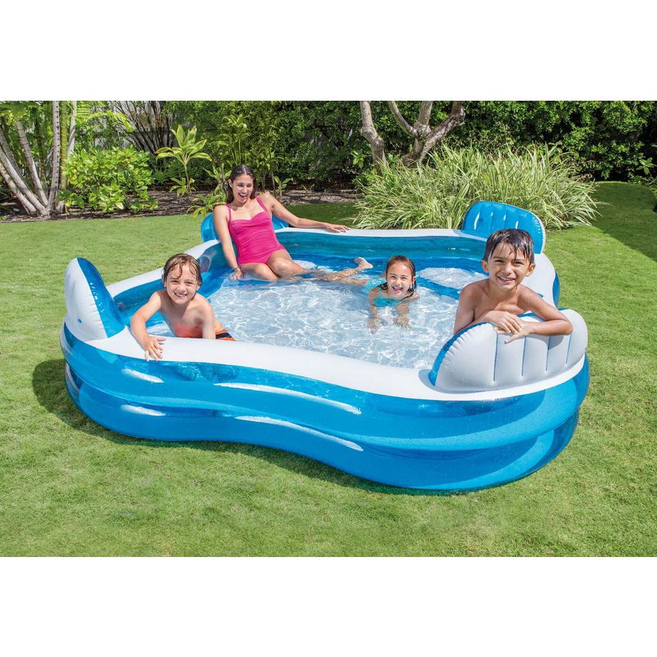 Intex  Piscina gonfiabile da giardino con sedili 229x229 cm Intex 56475 