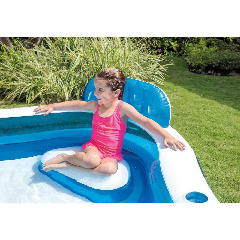Intex  Piscina gonfiabile da giardino con sedili 229x229 cm Intex 56475 