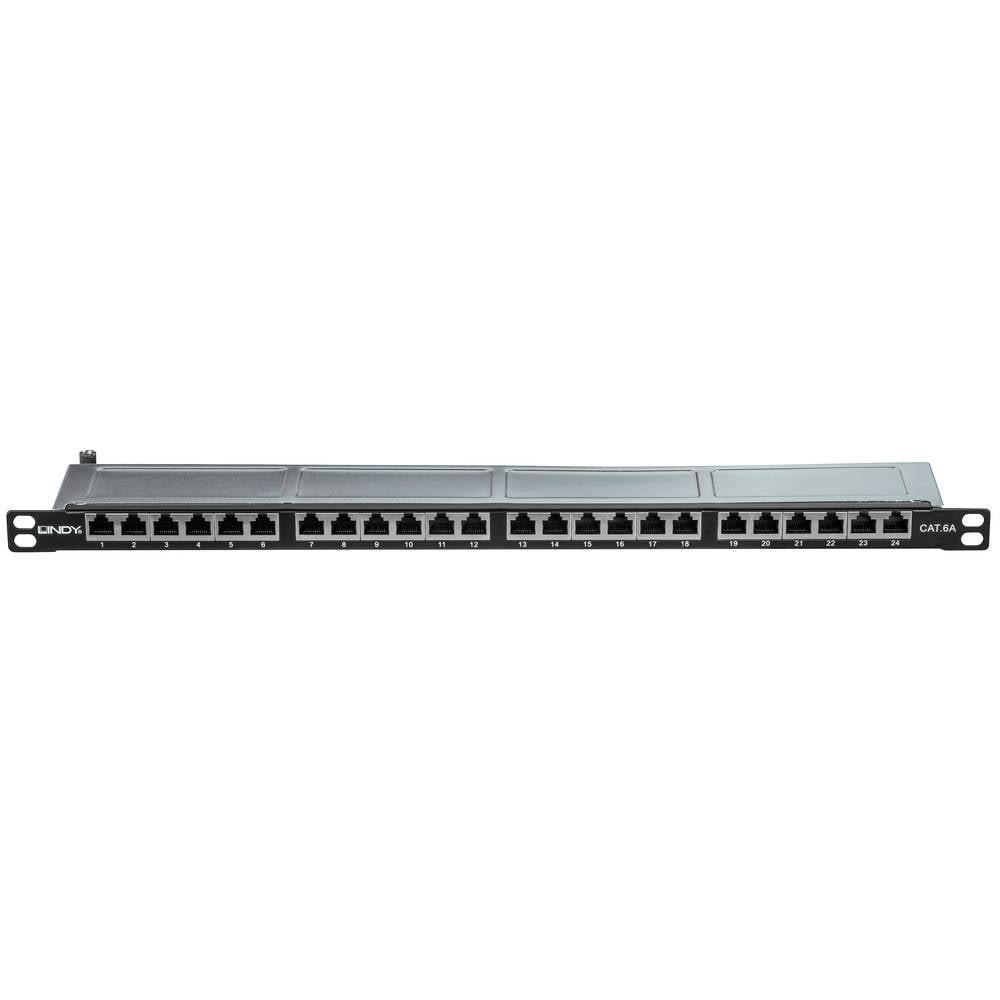 LINDY  Cat.6A Patchpanel 24p STP (Klasse EA) 10GE, 1/2 HE 