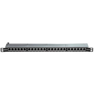 LINDY  Cat.6A Patchpanel 24p STP (Klasse EA) 10GE, 1/2 HE 