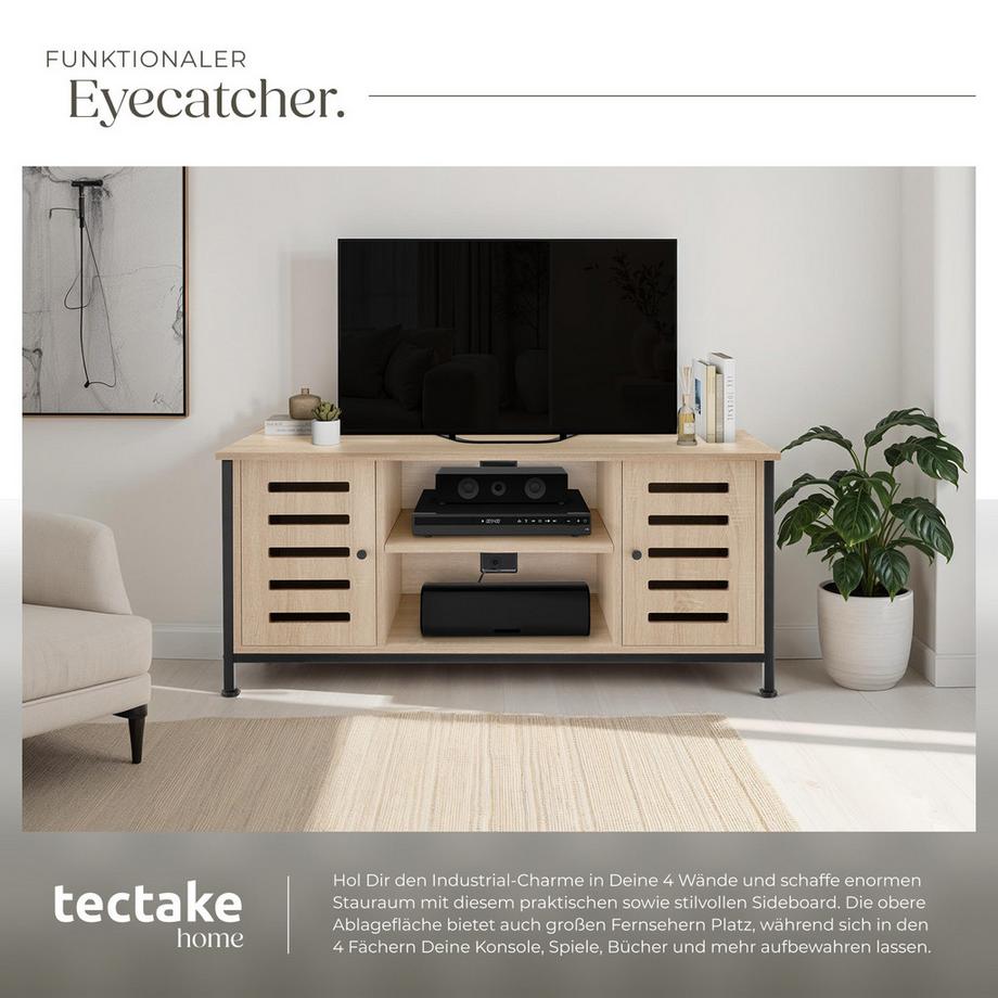 Tectake TV-Board Carlow Industrial Style Holz und Stahl  