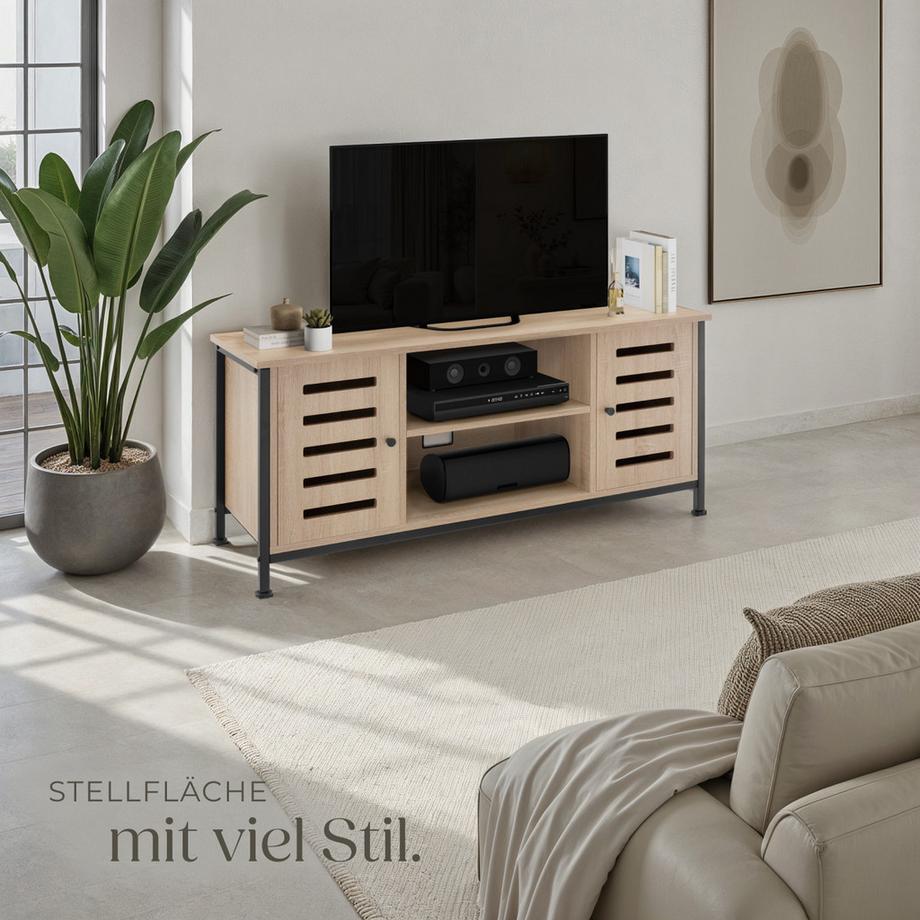 Tectake TV-Board Carlow Industrial Style Holz und Stahl  
