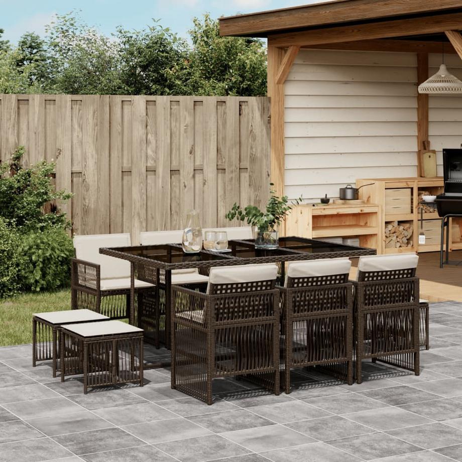 VidaXL set da pranzo da giardino Polirattan  