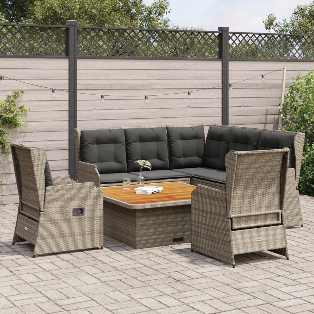 VidaXL set salotti da giardino Polirattan  