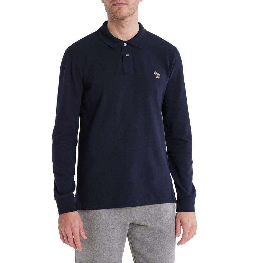 PAUL SMITH Maglietta Polo Manica Lunga Motivo Zebrato  