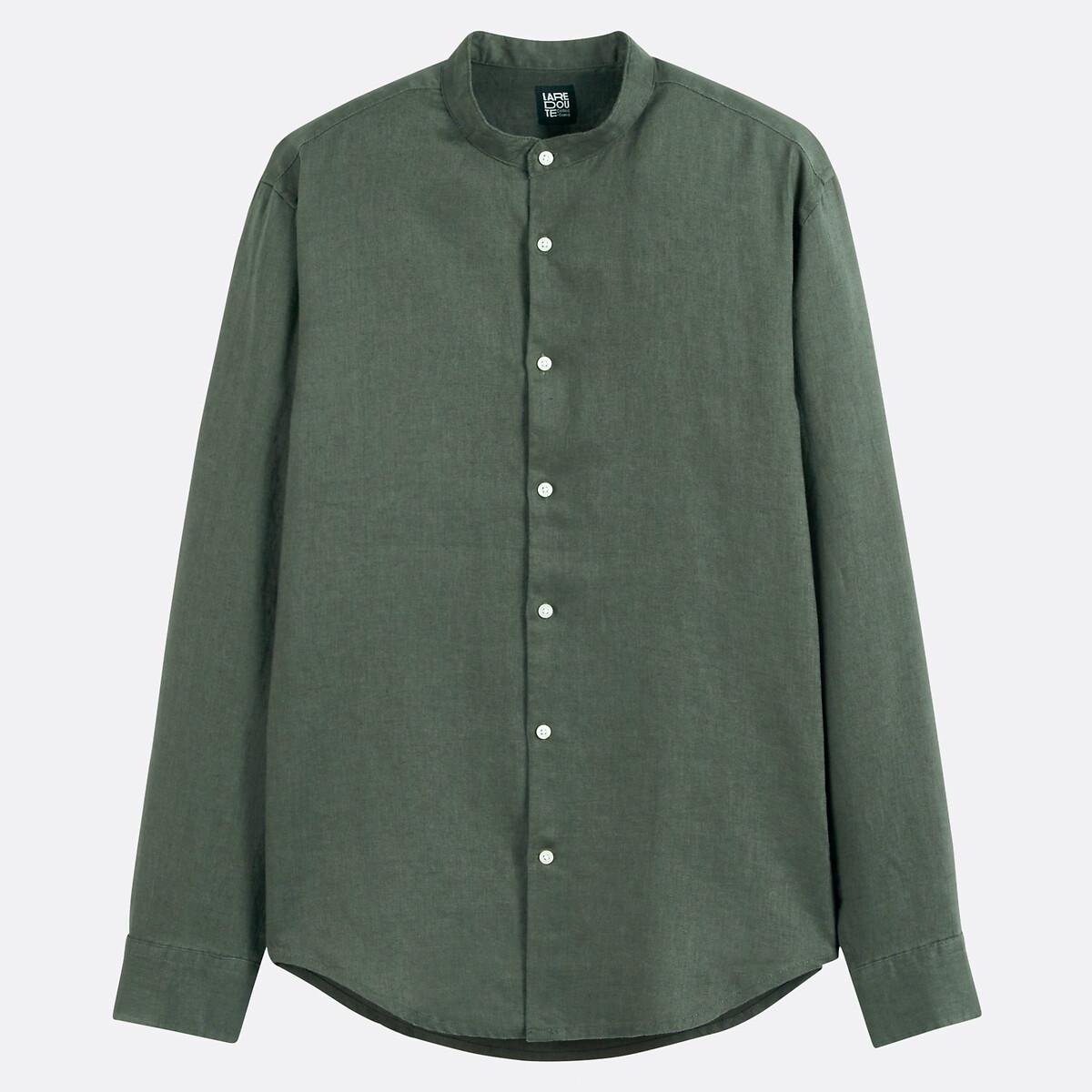 La Redoute Collections Signature Gerades Leinenhemd Stehkragen  