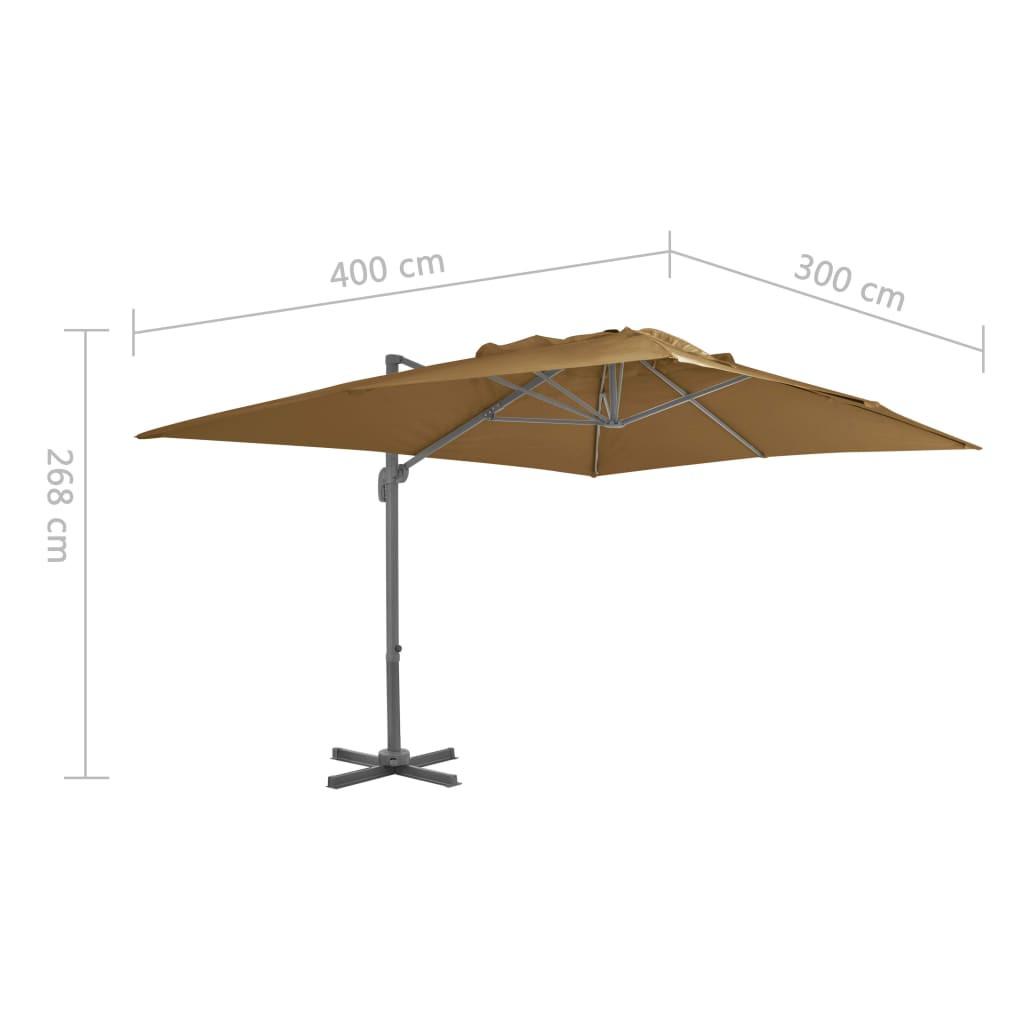 VidaXL Parasol de jardin en porte-à-faux  