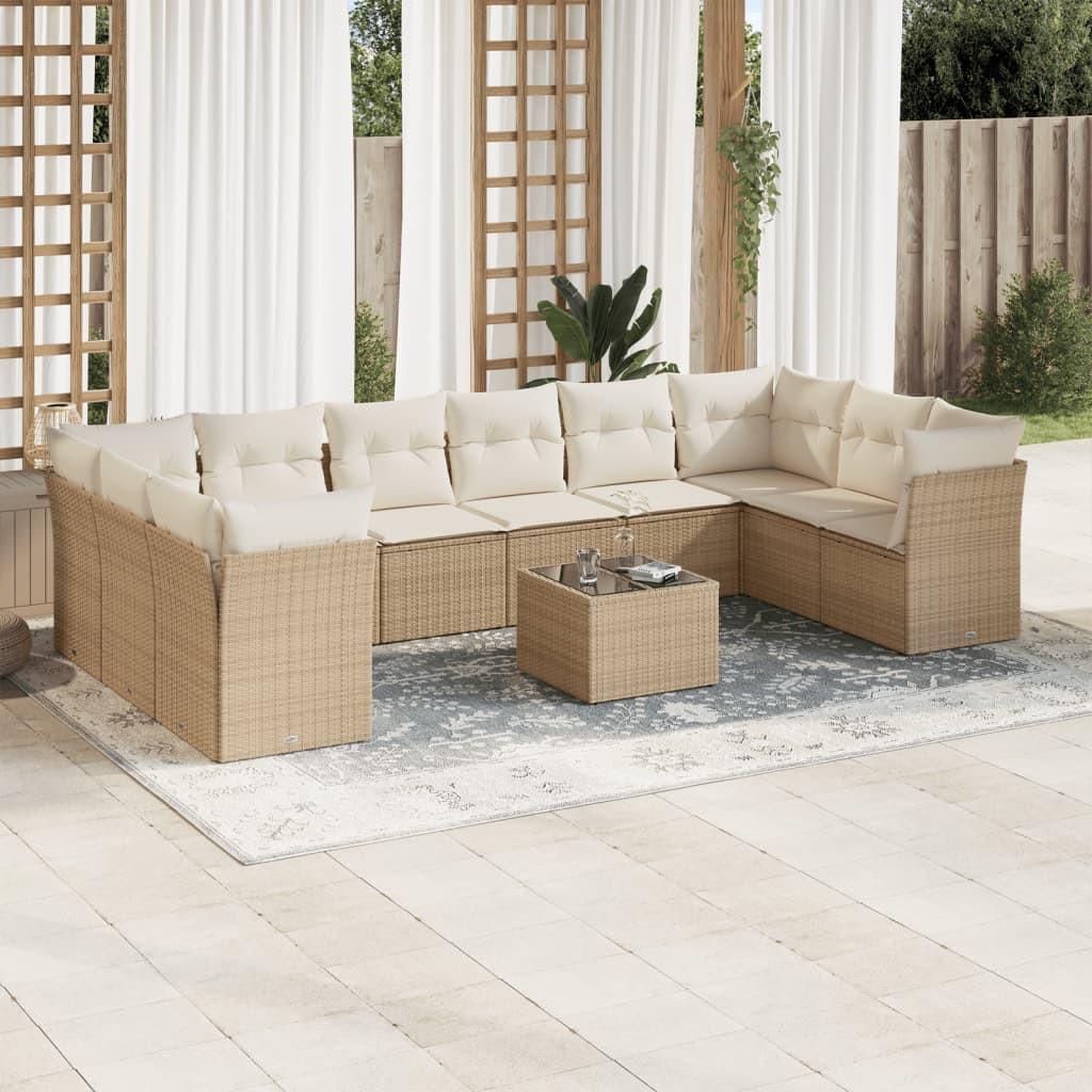 VidaXL set divano da giardino Polirattan  