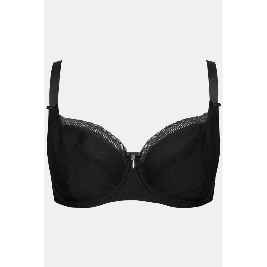 Ulla Popken Soutien-gorge à armatures Jacquard Bordure Dentelle  