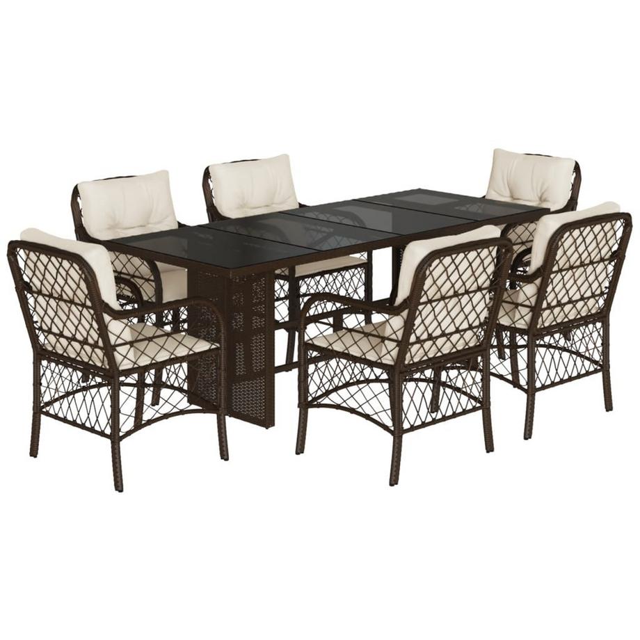 set da pranzo da giardino Polirattan
