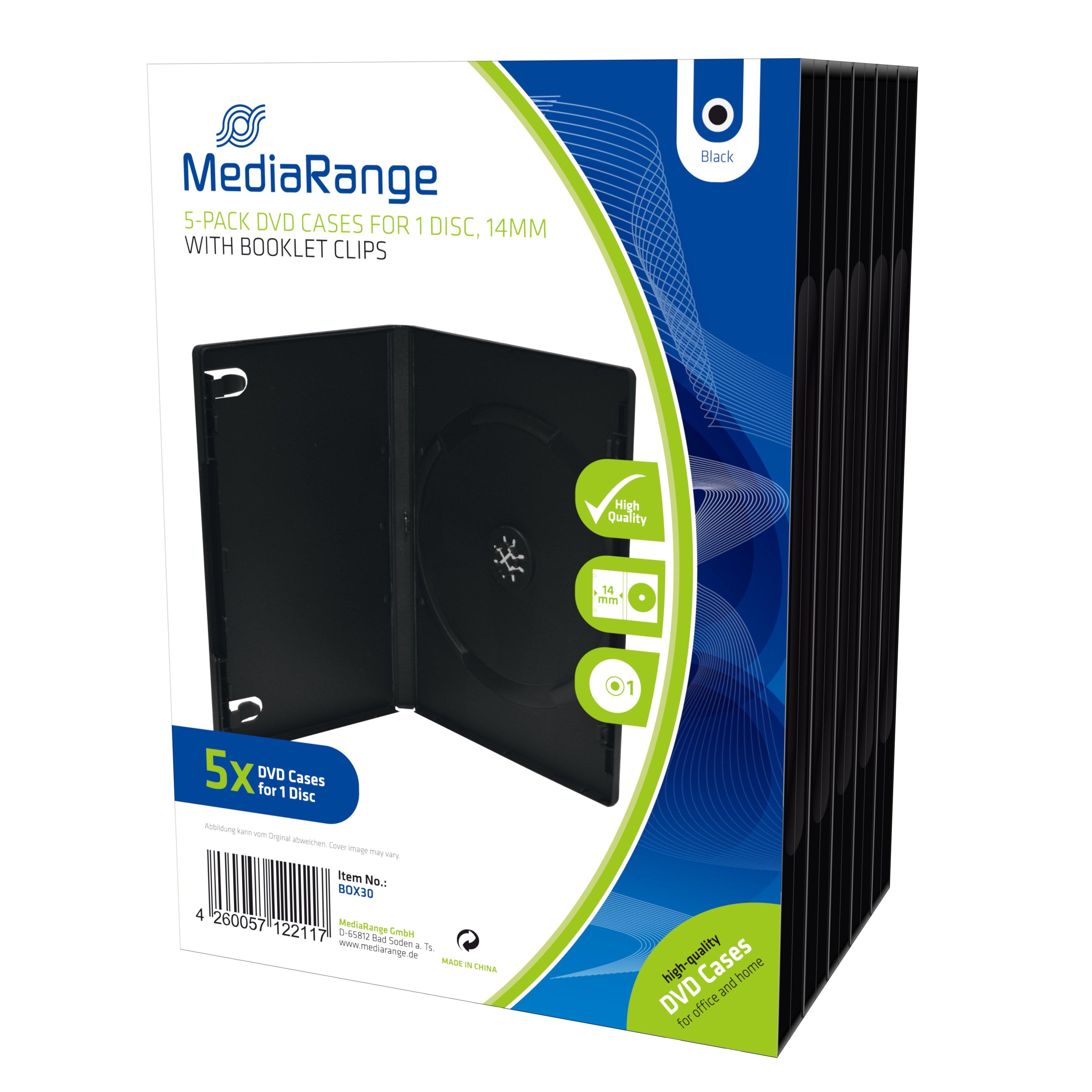 MediaRange  MediaRange BOX30 custodia CD/DVD Scatola con DVD 1 dischi Nero 