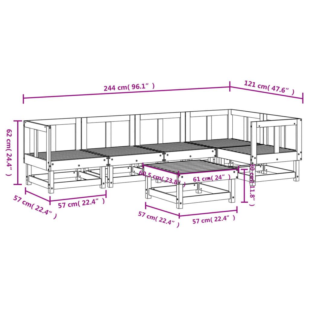 VidaXL set salotto da giardino Legno di douglas  