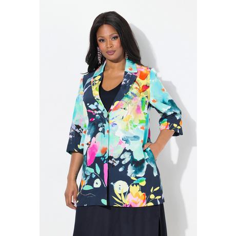 Ulla Popken Giacca Linea A Collo Revers Maniche Lunghe  