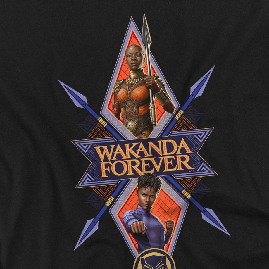 Black Panther Wakanda Forever Grafikdruck T-Shirt  