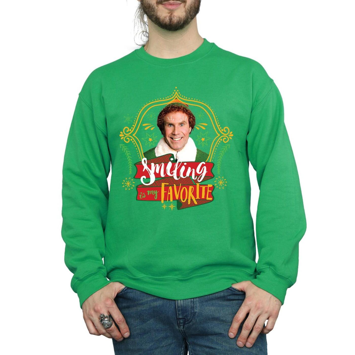 Elf Smiling Is My Favorite Sweatshirt  