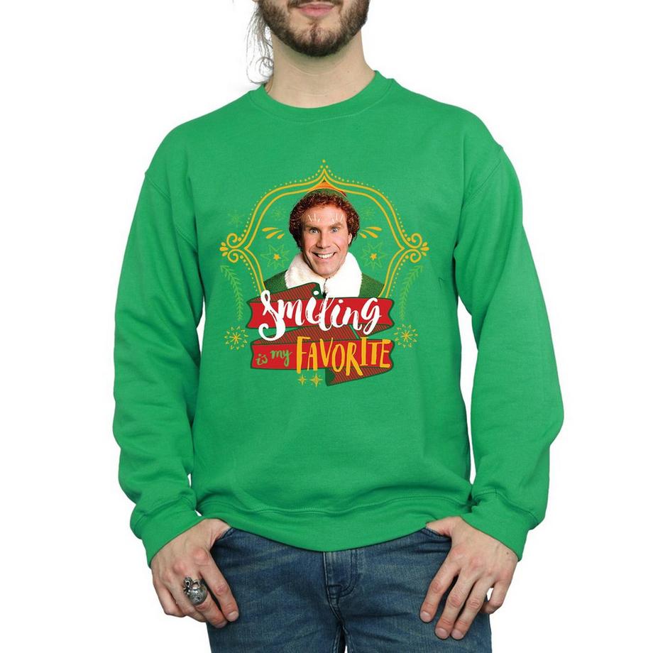 Elf Smiling Is My Favorite Sweatshirt  