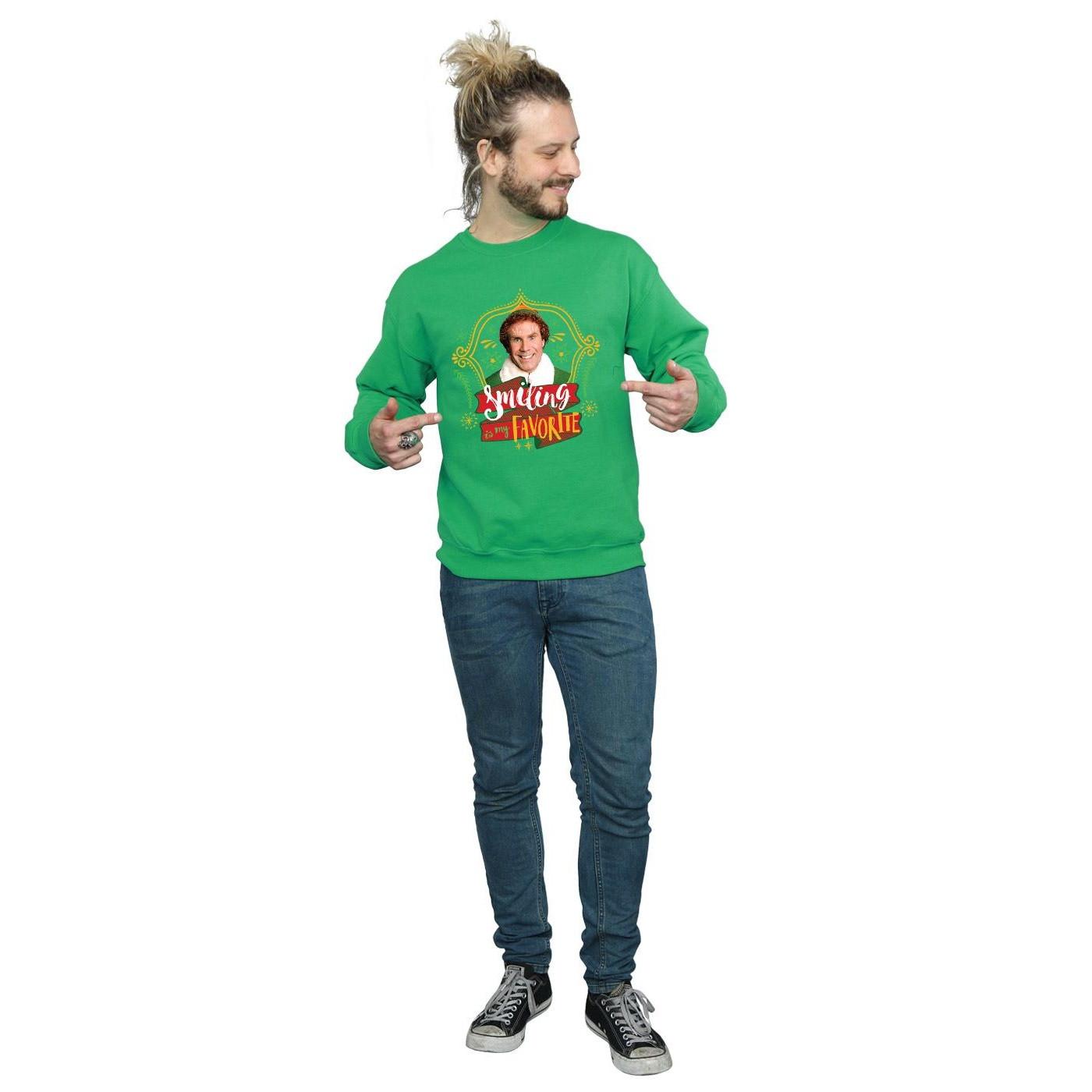 Elf Smiling Is My Favorite Sweatshirt  