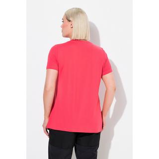 Ulla Popken  T-shirt de sport, séchage rapide, col V, manches courtes 