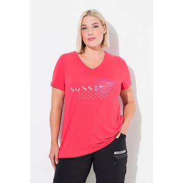 T-shirt de sport, séchage rapide, col V, manches courtes