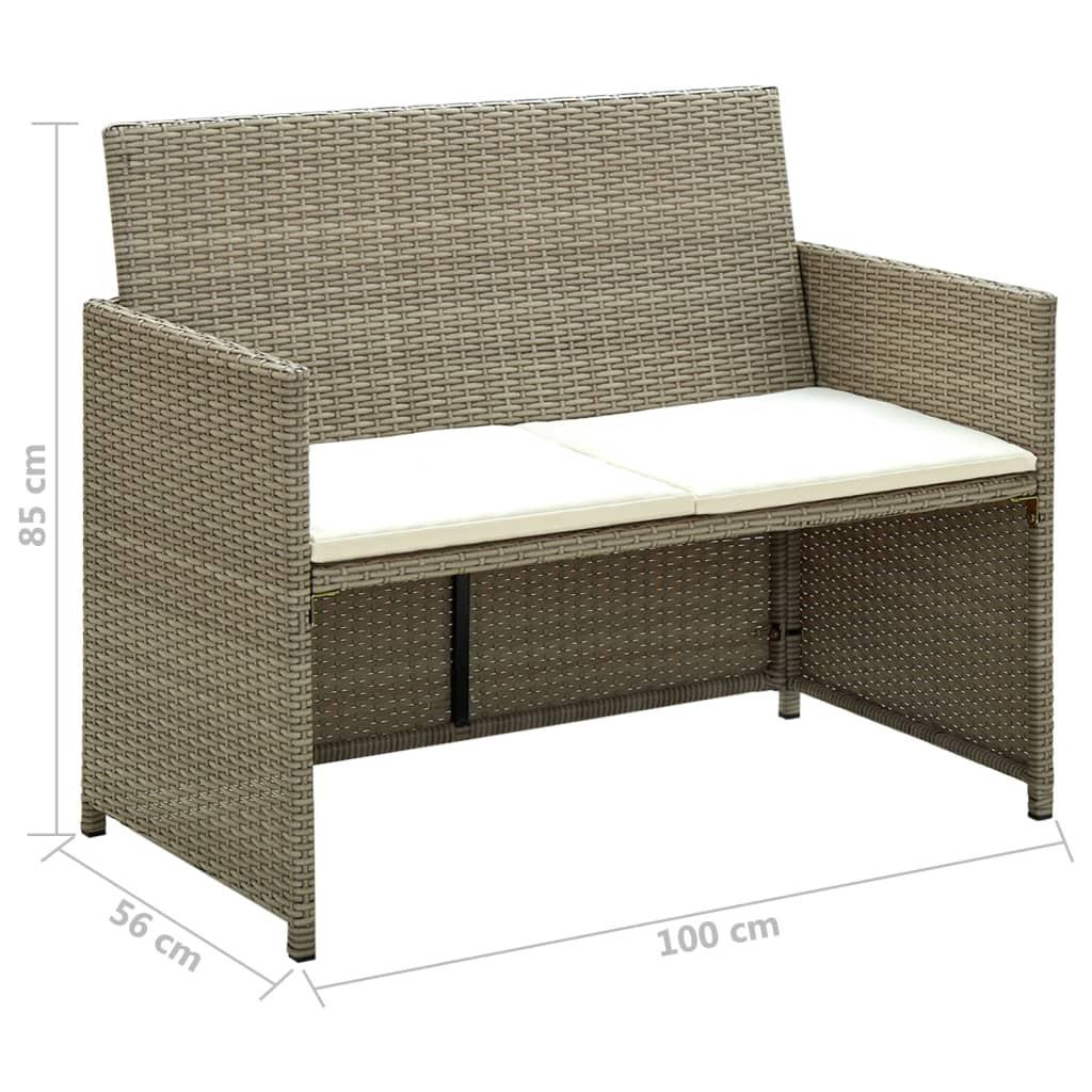 VidaXL Garten-sofagarnitur poly-rattan  