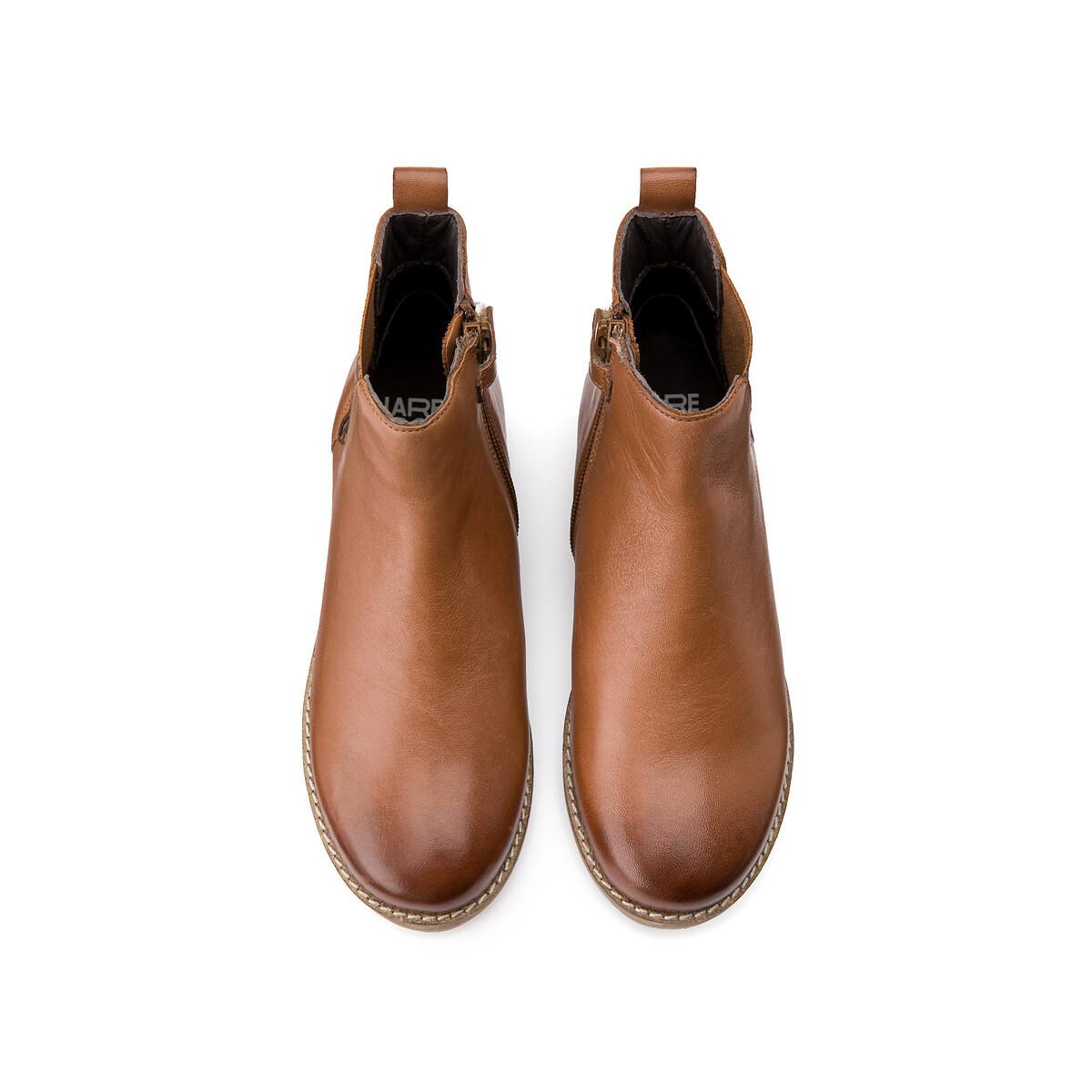 La Redoute Collections  Chelsea-Boots aus Leder mit Leopardenmuster 