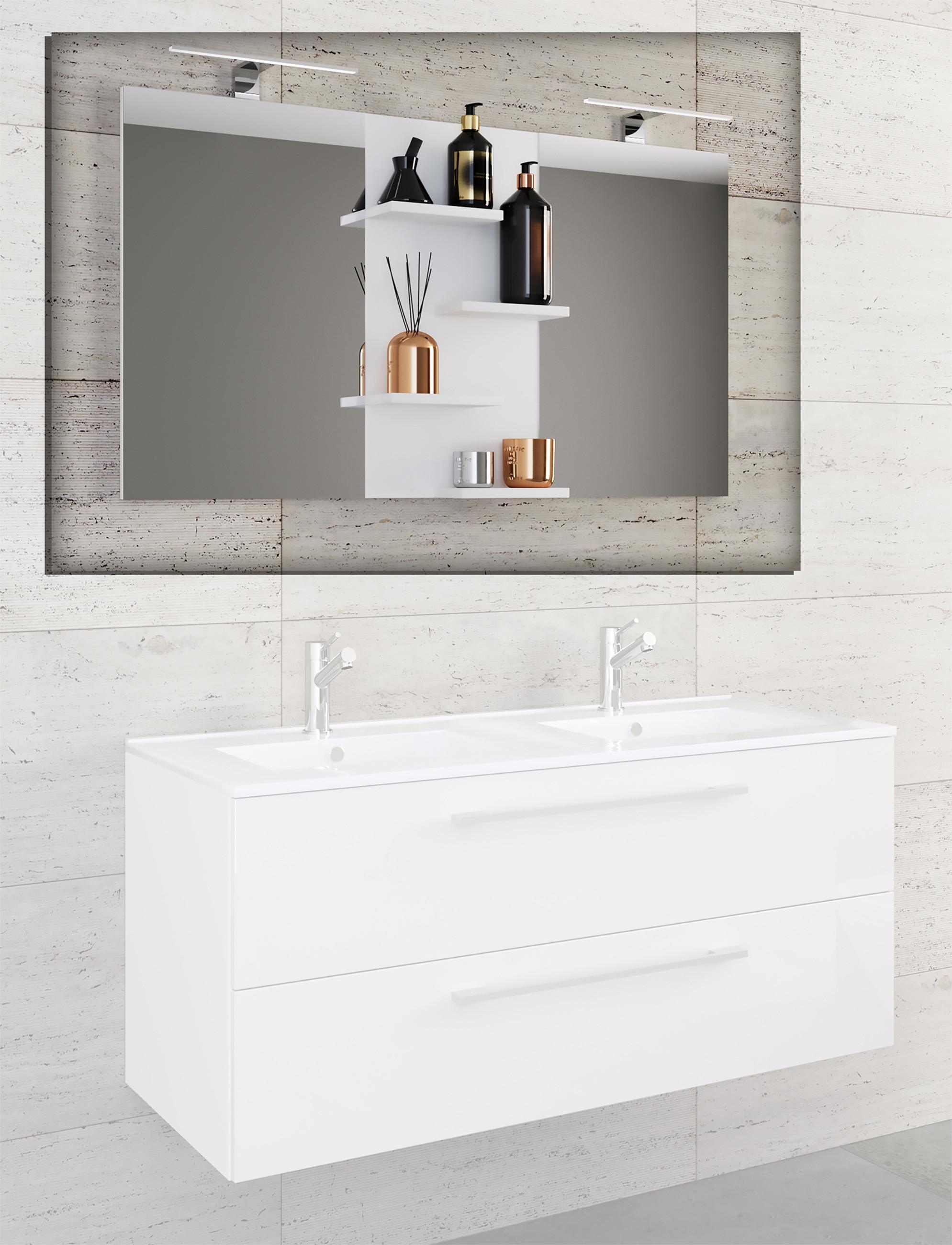 VCM Breiter Badspiegel Wandspiegel Hängespiegel Bad Spiegel Badezimmer Budasi Ablage  