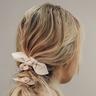 CORINNE  Leather Bow Big Hair Tie 