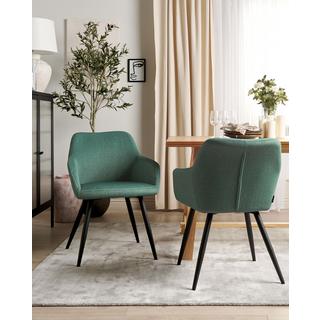 Beliani Lot de 2 chaises en Velours Moderne CASMALIA  