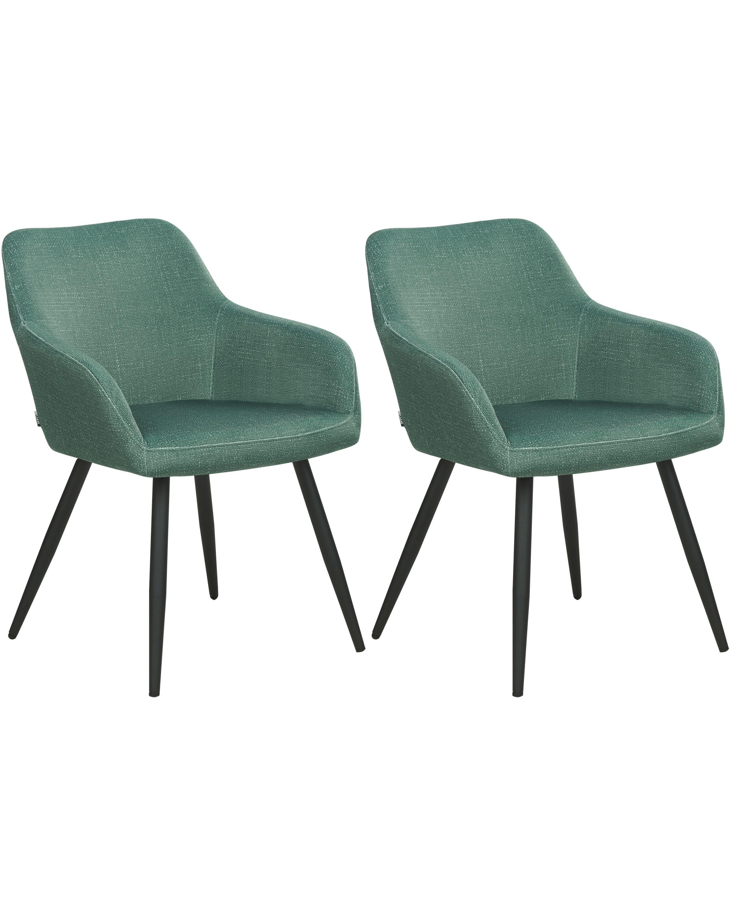 Beliani Lot de 2 chaises en Velours Moderne CASMALIA  