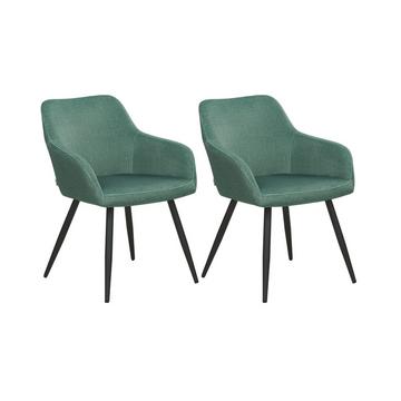 Set mit 2 Stühlen aus Samtstoff Modern CASMALIA
