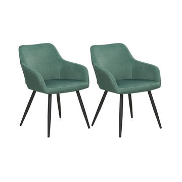 Lot de 2 chaises en Velours Moderne CASMALIA